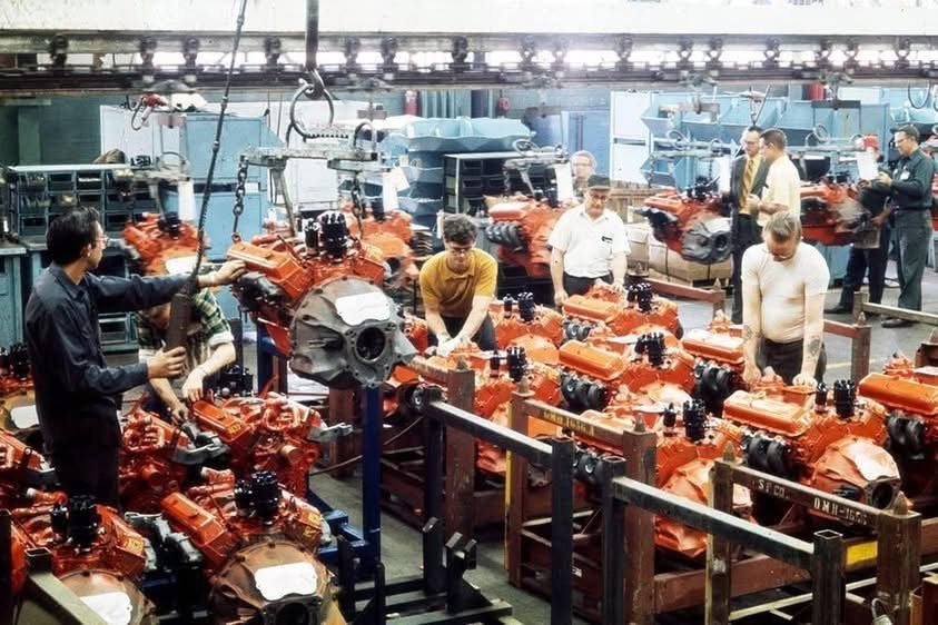 engines in factory